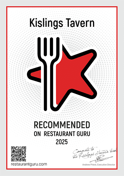 Kislings Restaurant Guru Award 2025